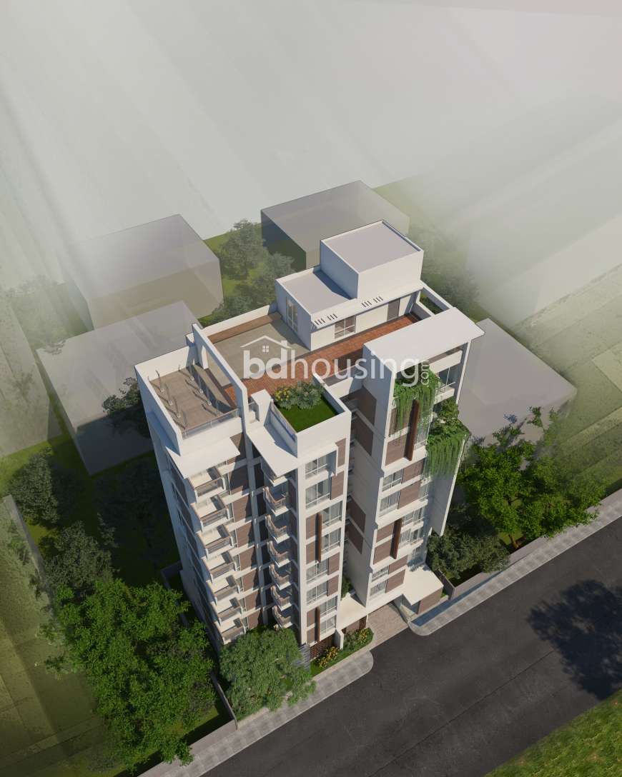 2235 sft 4 bed Apt. with Gas connection., Apartment/Flats at Uttara