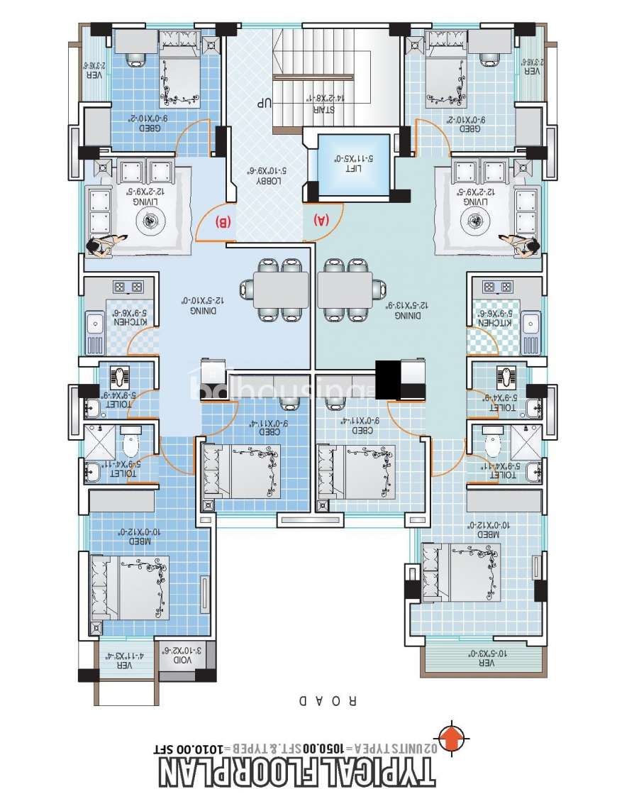 Cosmic Khonic, Apartment/Flats at Bashundhara R/A