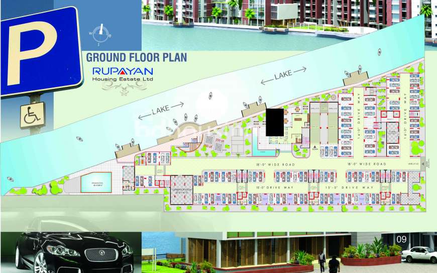 Rupayan Lake Castle, Apartment/Flats at Bashundhara R/A