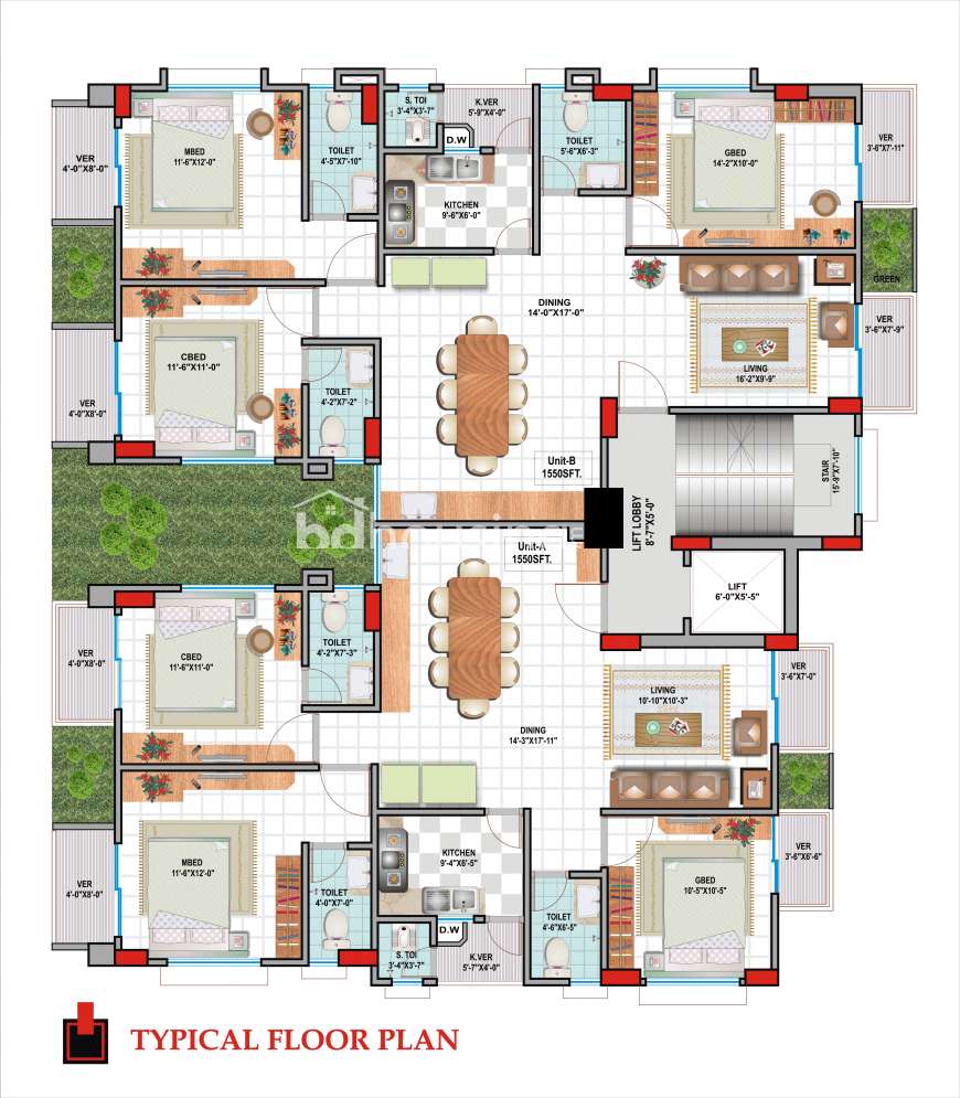 Techven Matin Heights., Apartment/Flats at Banasree