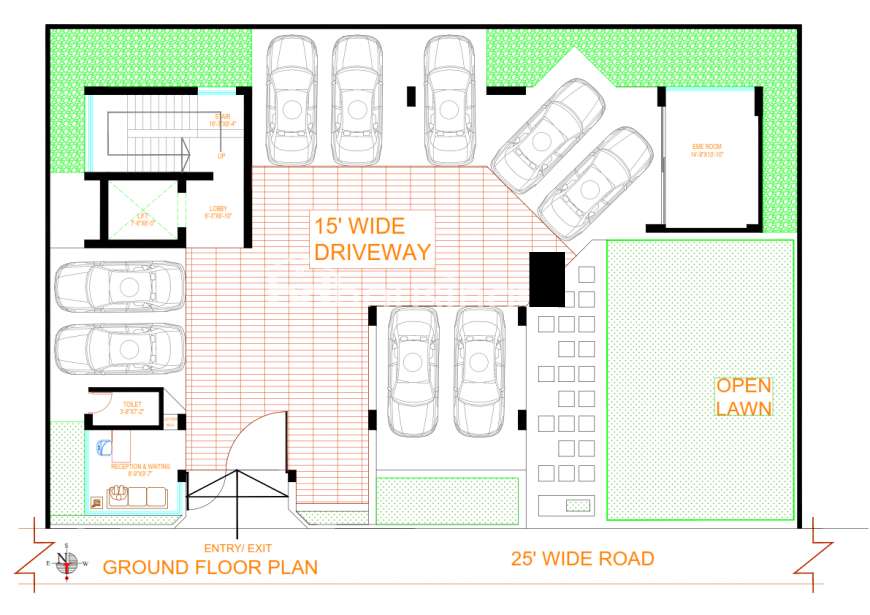 2450 sft Single unit apt. with Gas & Lawn, Apartment/Flats at Bashundhara R/A