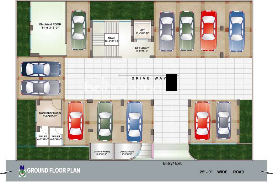 1320 Sft 3 bed Apt @ G Block., Apartment/Flats at Bashundhara R/A