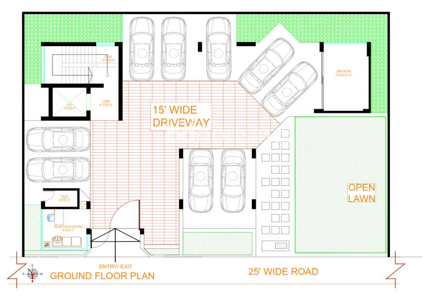 2450 sft Exclusive apt with Lawn & Gas., Apartment/Flats at Bashundhara R/A