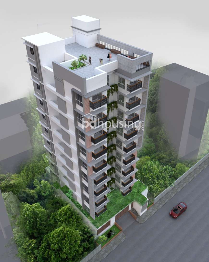 2020 sft 3 bed apt with Gas connection., Apartment/Flats at Bashundhara R/A