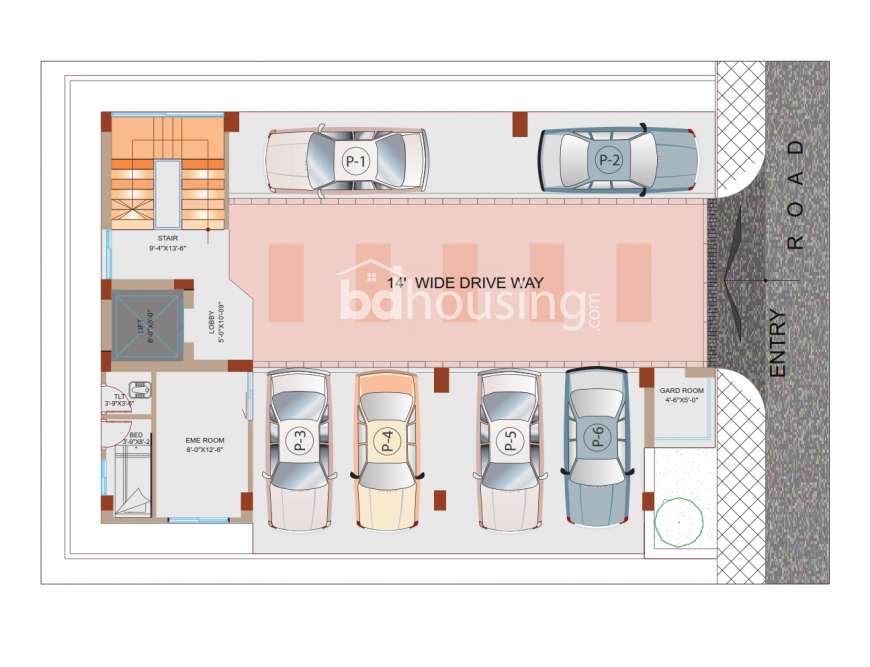 1550 sft. at Bashundhara R/A, Apartment/Flats at Bashundhara R/A