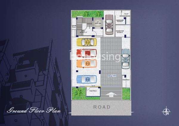  1785 sft. South Facing Apartment @ Block B Aftabnagar, Apartment/Flats at Aftab Nagar