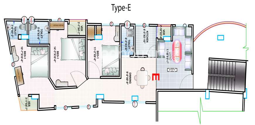 Woodland Dakhina, Apartment/Flats at Mohakhali