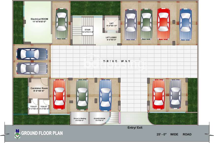 1310 sft 3 bed Apartment with Gas connection., Apartment/Flats at Bashundhara R/A