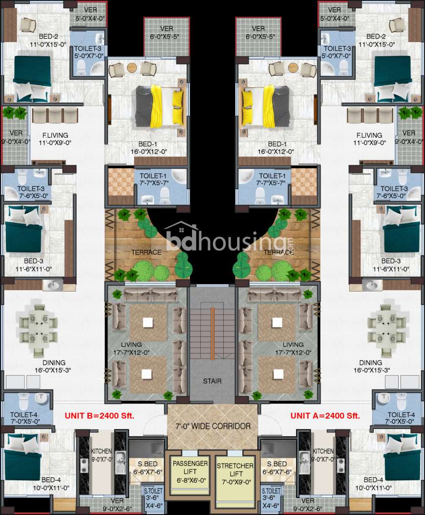 Bashundhara R/A A Block এ 50% কমে 2400 sft ফ্ল্যাটে এর মালিক হতে চান?, Apartment/Flats at Bashundhara R/A