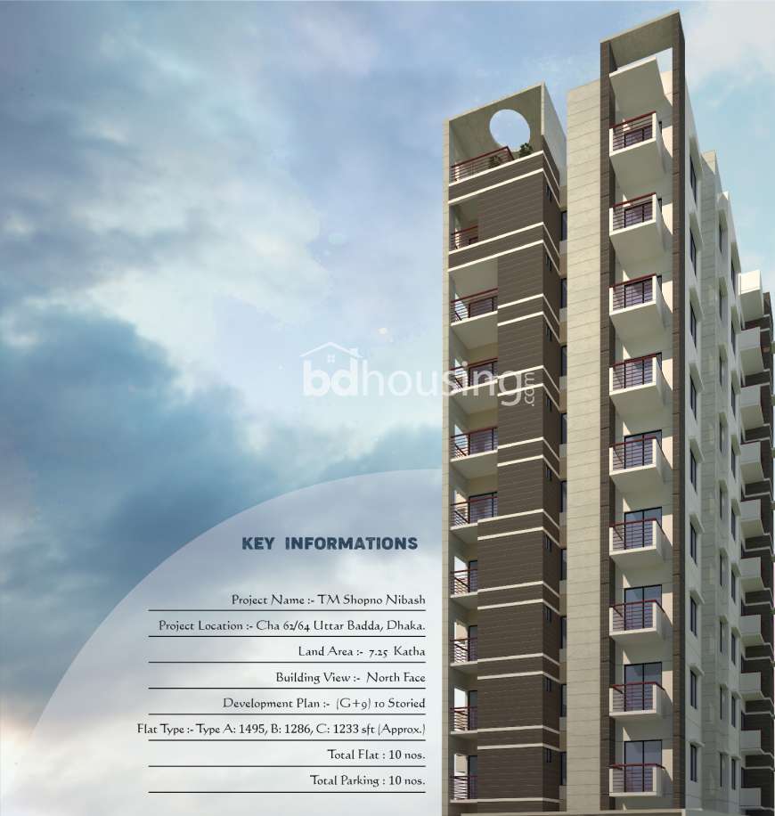TM Shwapno Nibash, Apartment/Flats at Badda
