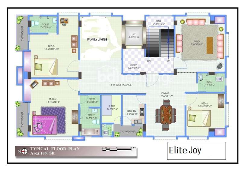 Elite Joy, Apartment/Flats at Uttara