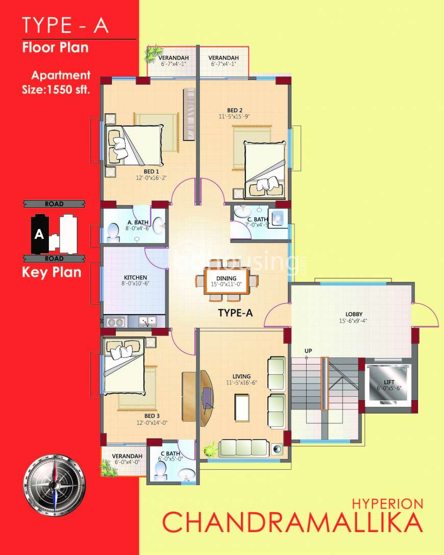 Hyperion Chandramallika, Apartment/Flats at Pallabi