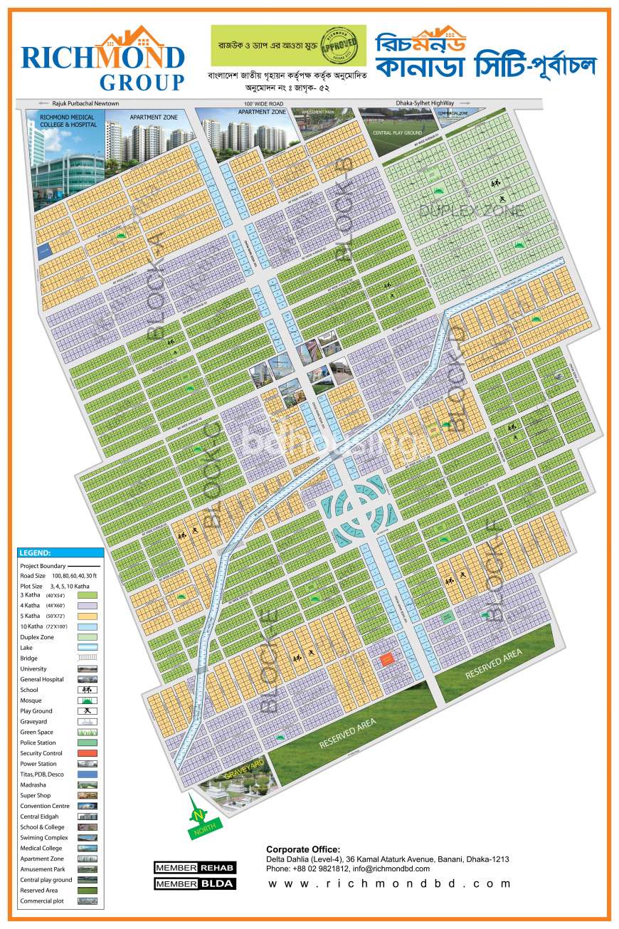 Richmond Canada City Purbachal, Residential Plot at Purbachal