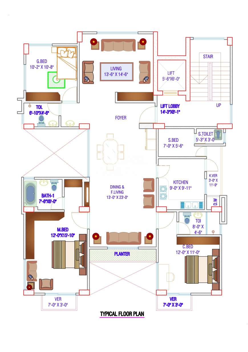 Ready 2020 sft Apt with Gas connection., Apartment/Flats at Bashundhara R/A