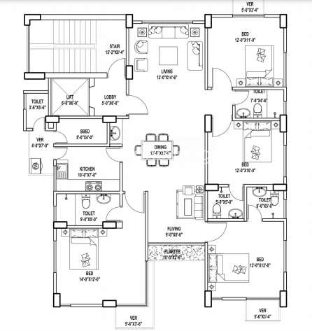 Reliance Sayed Villa, Apartment/Flats at Bashundhara R/A