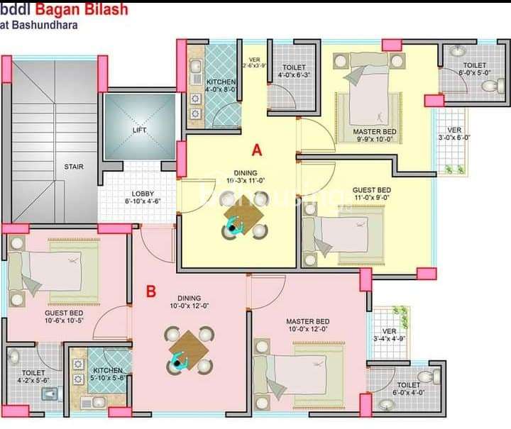 BAGAN BILASH, Apartment/Flats at Bashundhara R/A