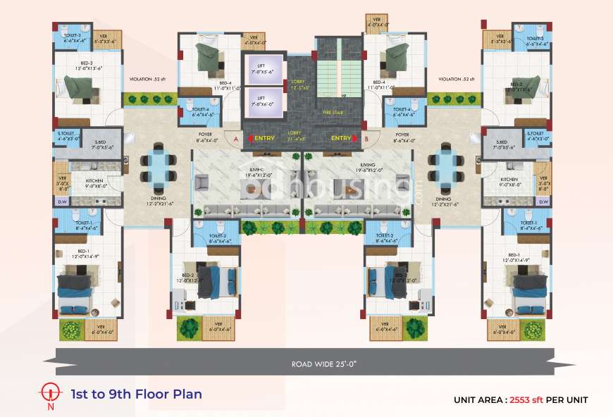 অবিশ্বাস্য কম মূল্যে Bashundhara R/A, Block# I (Ext) ব্লকে 2400 sft ফ্ল্যাটের জমির শেয়ার বুকিং চলছে !, Apartment/Flats at Bashundhara R/A