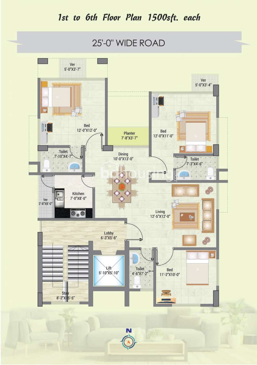 Reliance Amana Villa, Apartment/Flats at Bashundhara R/A