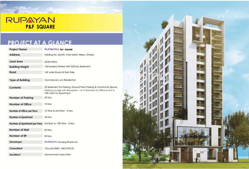 Rupayan P & F Square, Apartment/Flats at Kalshi