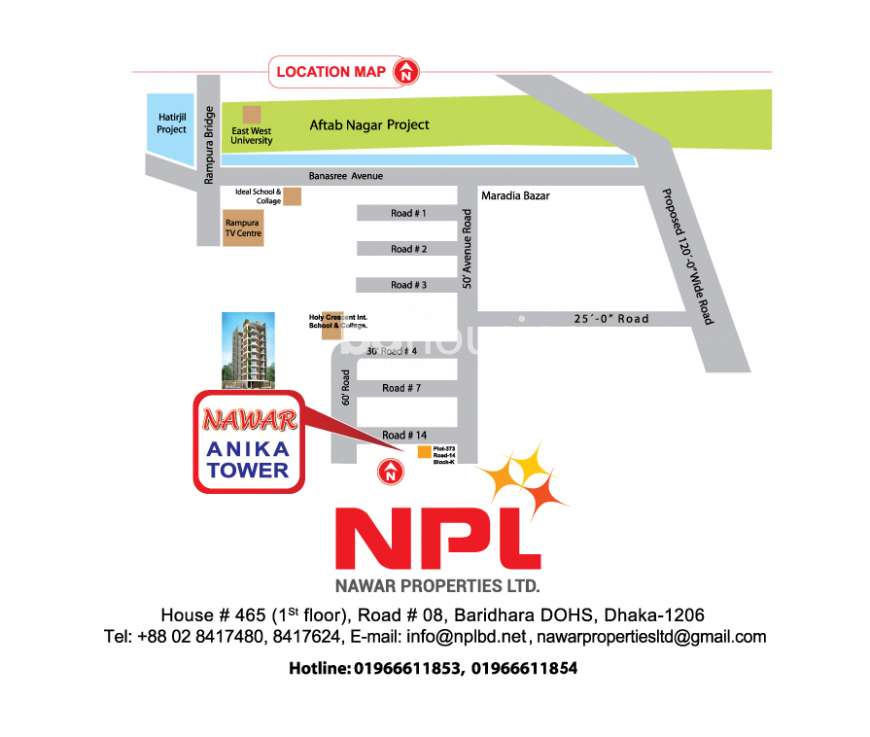 NPL Anika Tower, Apartment/Flats at Banasree