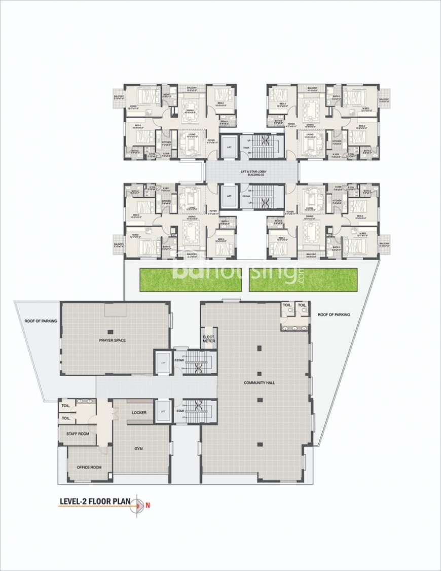 1457 sft flat at Semi Condominium, Apartment/Flats at Mirpur 2