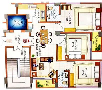 1073 sft flat sale at Pallabi, Apartment/Flats at Pallabi