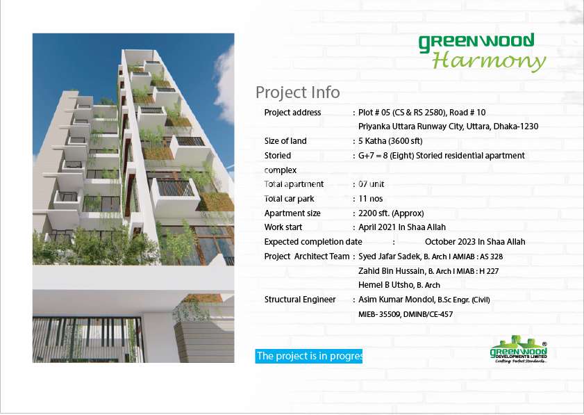 GREENWOOD Harmony, Apartment/Flats at Uttara