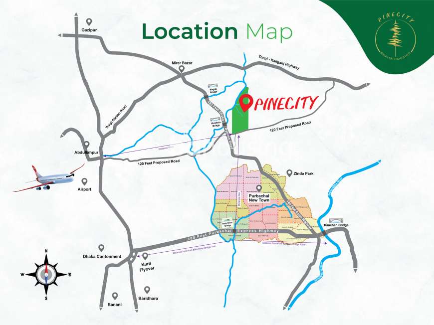 Purbachal Pine City, Residential Plot at Purbachal