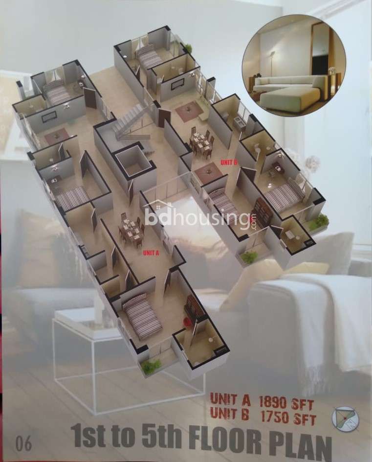 South Facing Apartment @ Uttara, Sector 04 , Apartment/Flats at Uttara