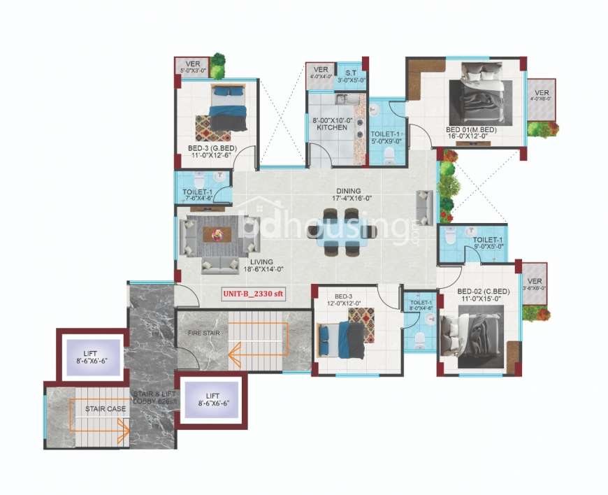 Dreamway holdings ltd , Land Sharing Flat at Bashundhara R/A