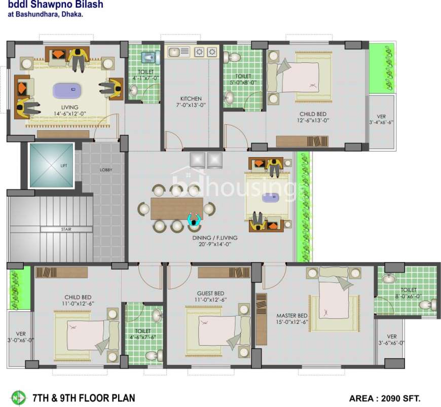 BDDL Shwapno Bilash, Apartment/Flats at Bashundhara R/A