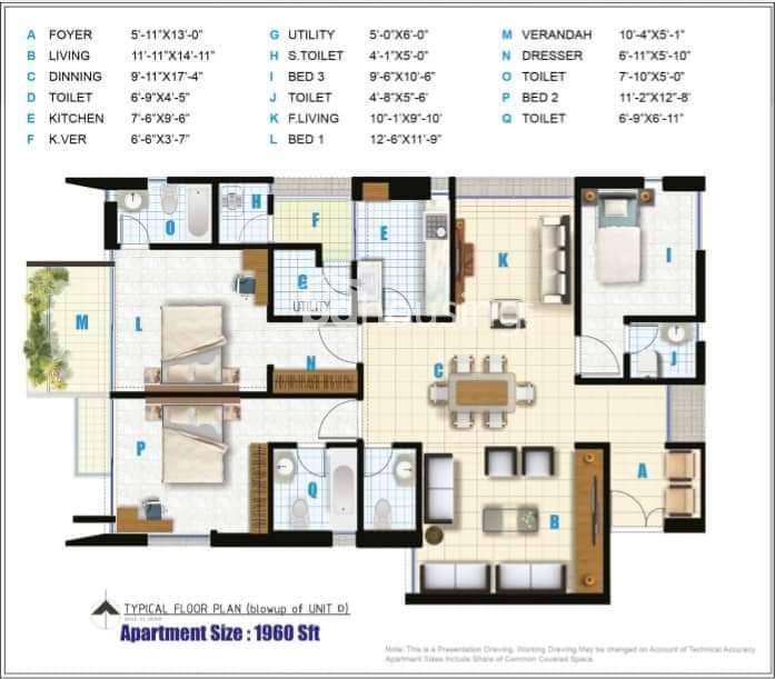 1960 sft apartment sale @ Gulshan, Apartment/Flats at Gulshan 01