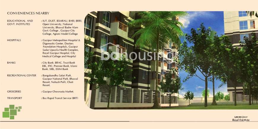 Krishibid Bhawal City, Apartment/Flats at Gazipur Sadar