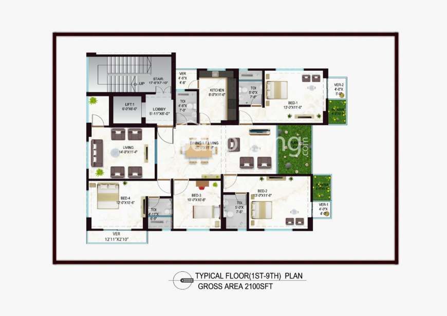 DDPL  FARHANA COTTAGE, Apartment/Flats at Bashundhara R/A