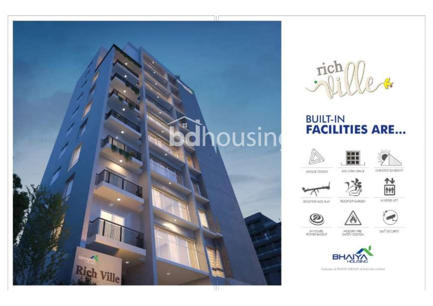 Rich Villa, Apartment/Flats at Bashundhara R/A