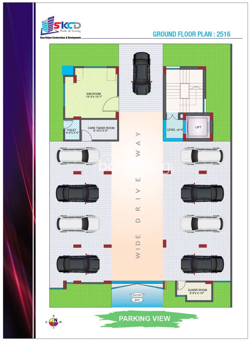 Plot-2516,unit-2050 sft flat of Sena Kalyan at Bashundhara Block-L, Apartment/Flats at Bashundhara R/A