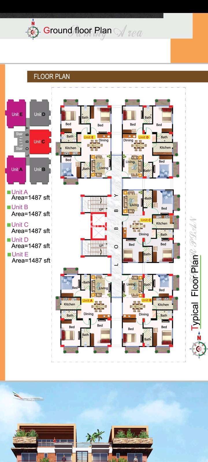 MOITRY NIBASH, Land Sharing Flat at Bashundhara R/A