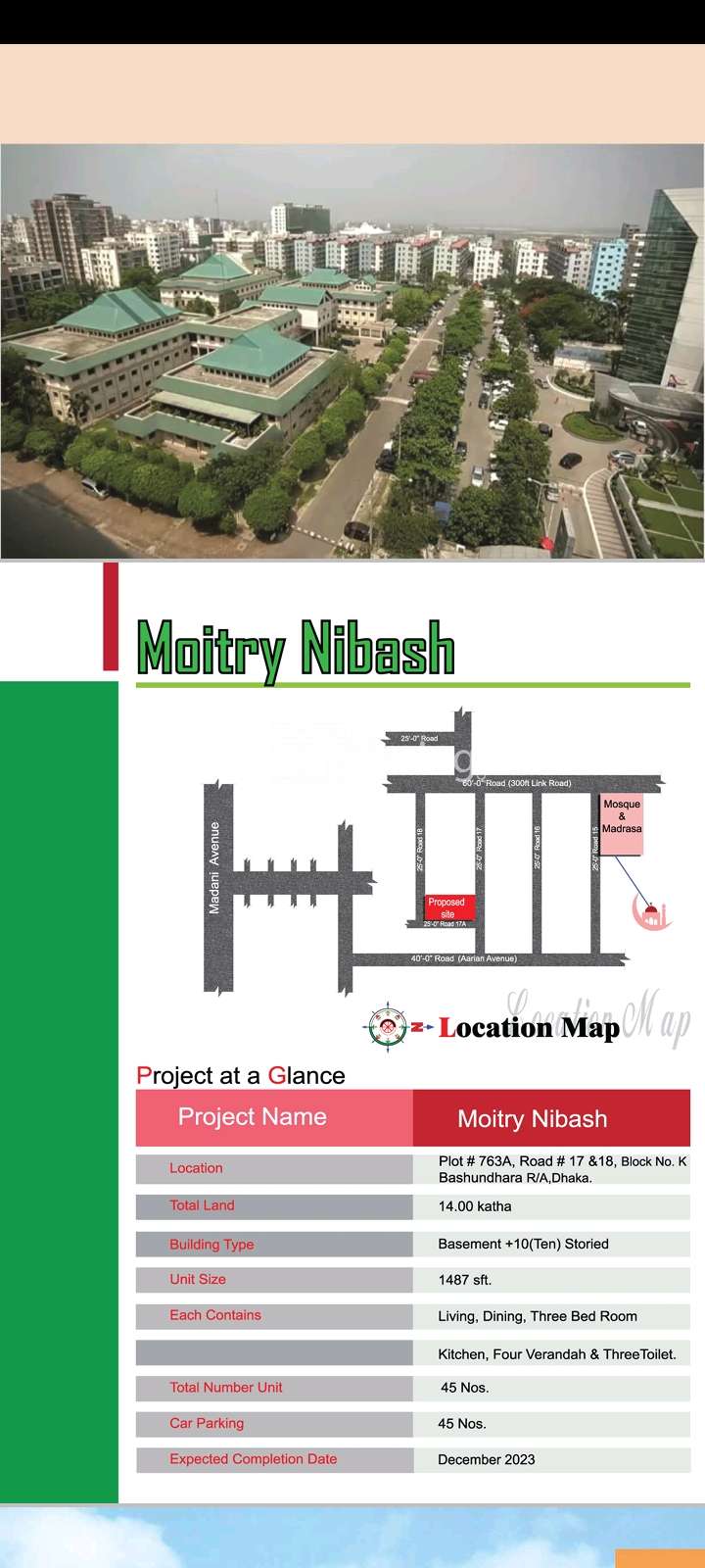 MOITRY NIBASH, Land Sharing Flat at Bashundhara R/A