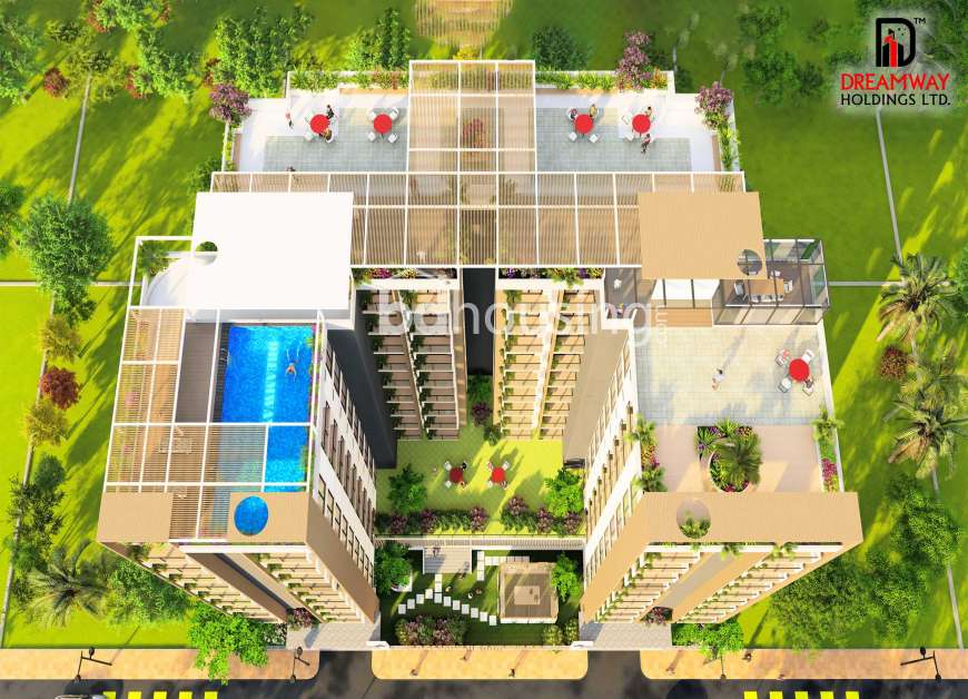 Dreamway Courtyard, Land Sharing Flat at Bashundhara R/A