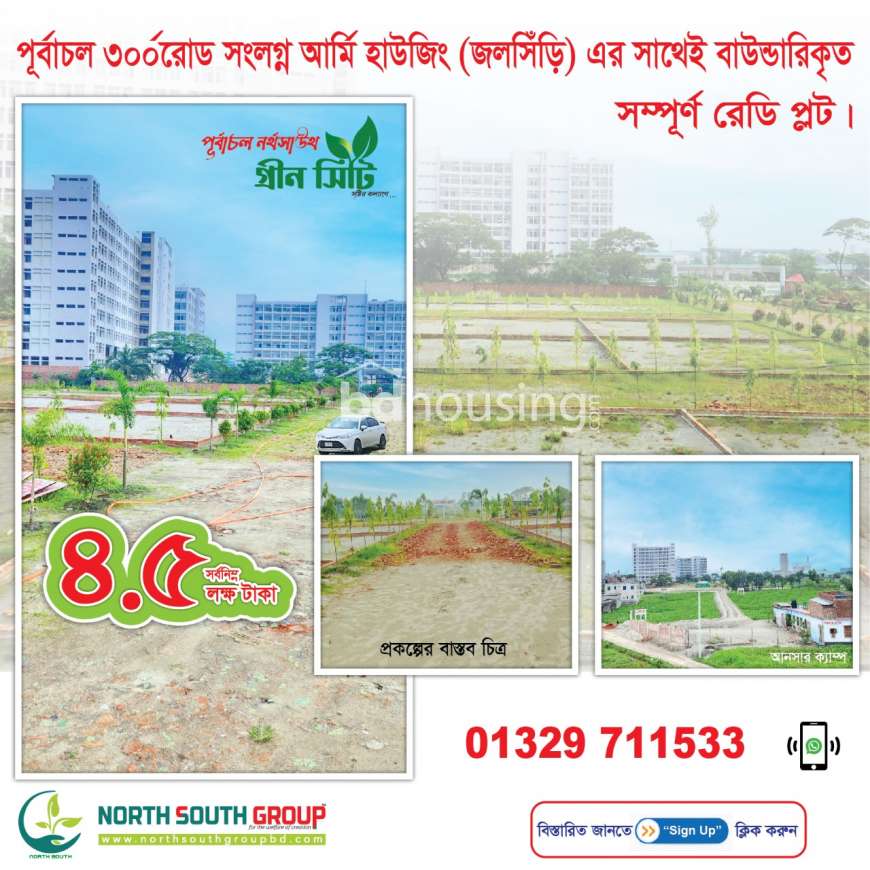 ” পূর্বাচল নর্থসাউথ গ্রীন সিটি ”, Residential Plot at Purbachal