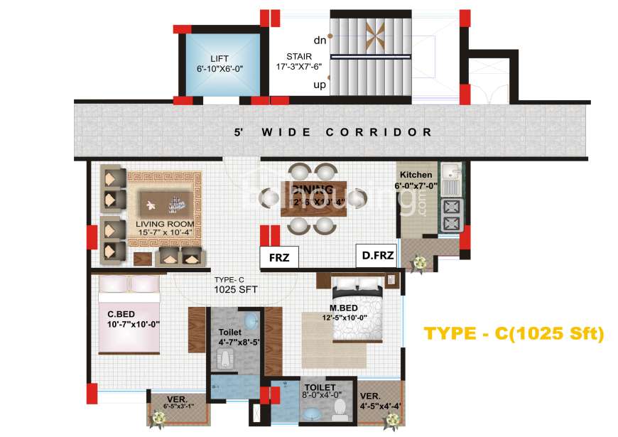 Shamsuddin Complex, Apartment/Flats at Kazipara