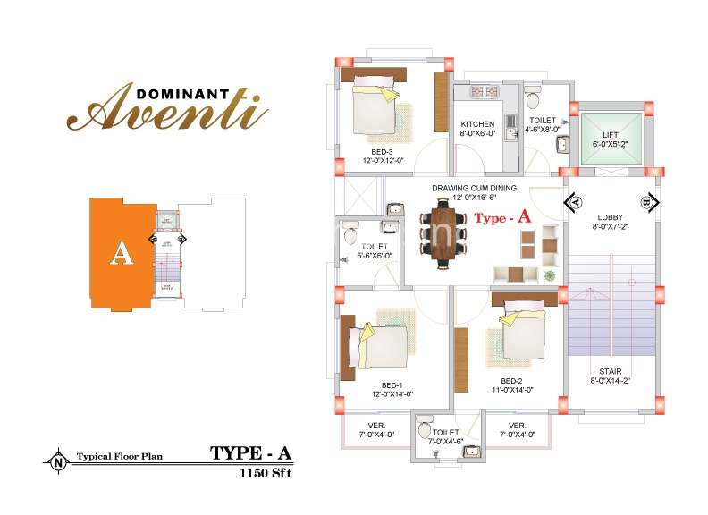 Dominant AVENTI, Apartment/Flats at Aftab Nagar