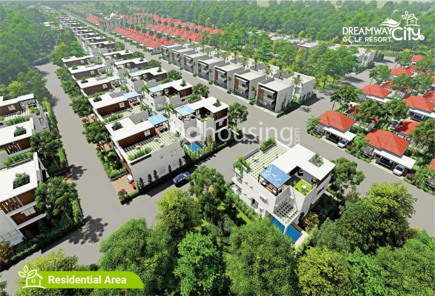 Prime Simplex House-Dreamway City & Golf Resort for sale near Ratargul Swamp Forest, Independent House at Ambarkhana