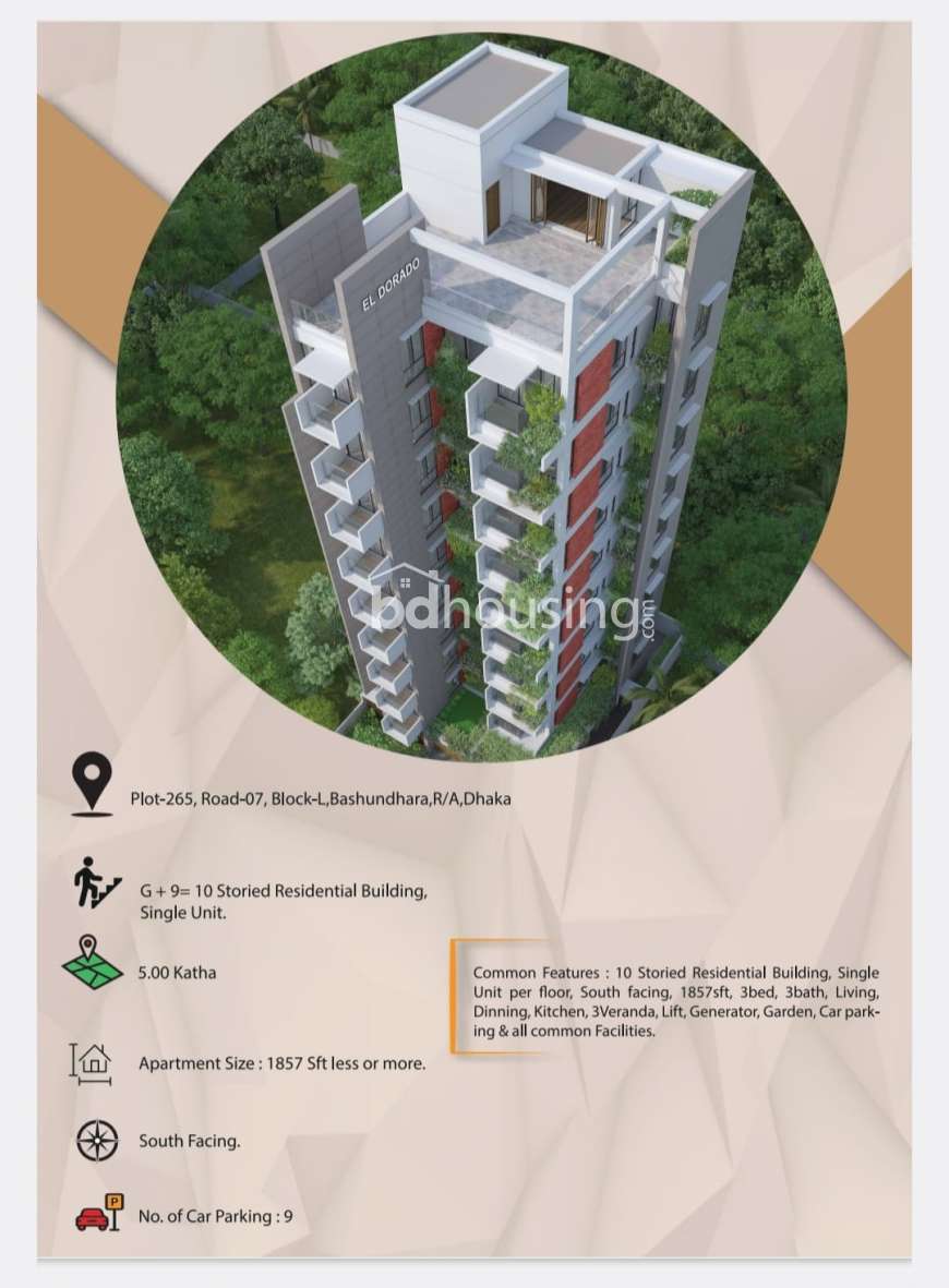 Bashundhara Chowdhury Villa, Apartment/Flats at Bashundhara R/A