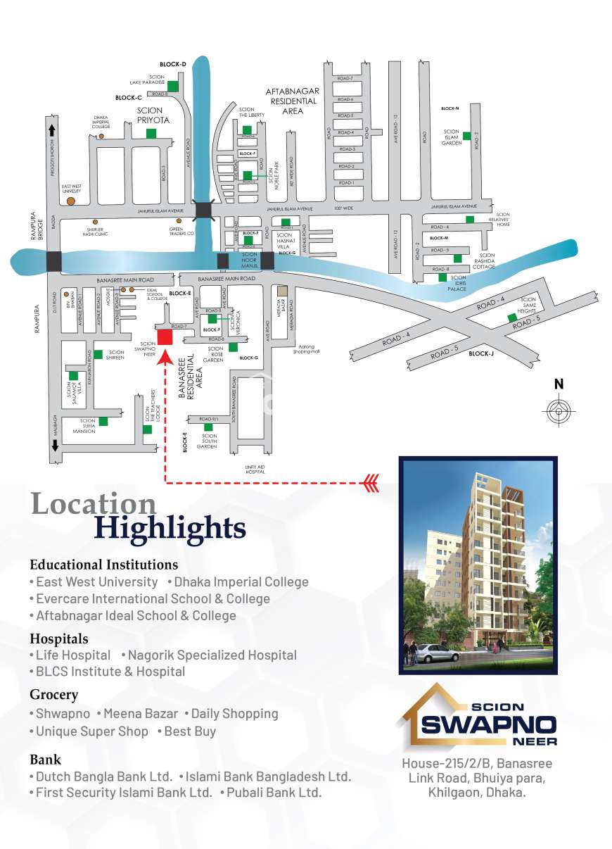 Scion Swapno Neer, Apartment/Flats at Banasree