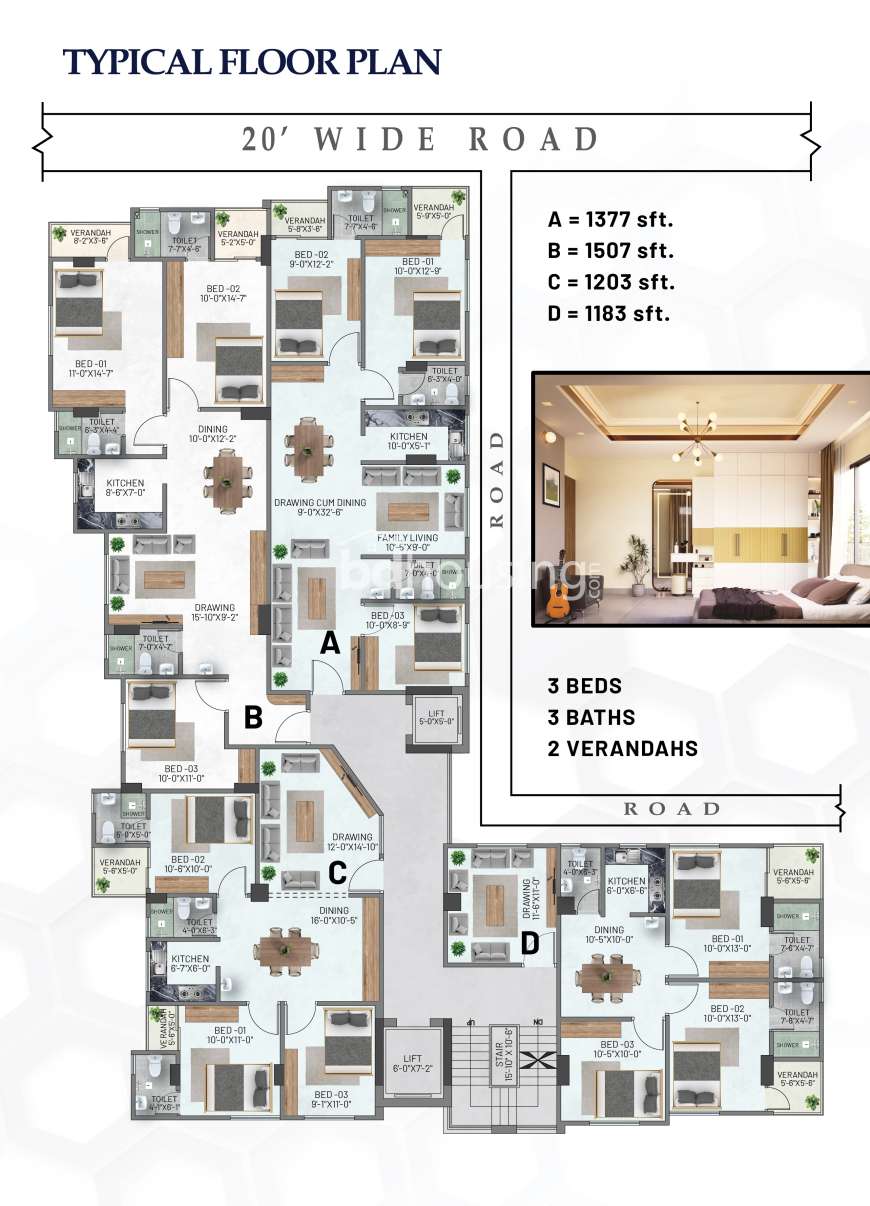 Scion Swapno Neer, Apartment/Flats at Banasree
