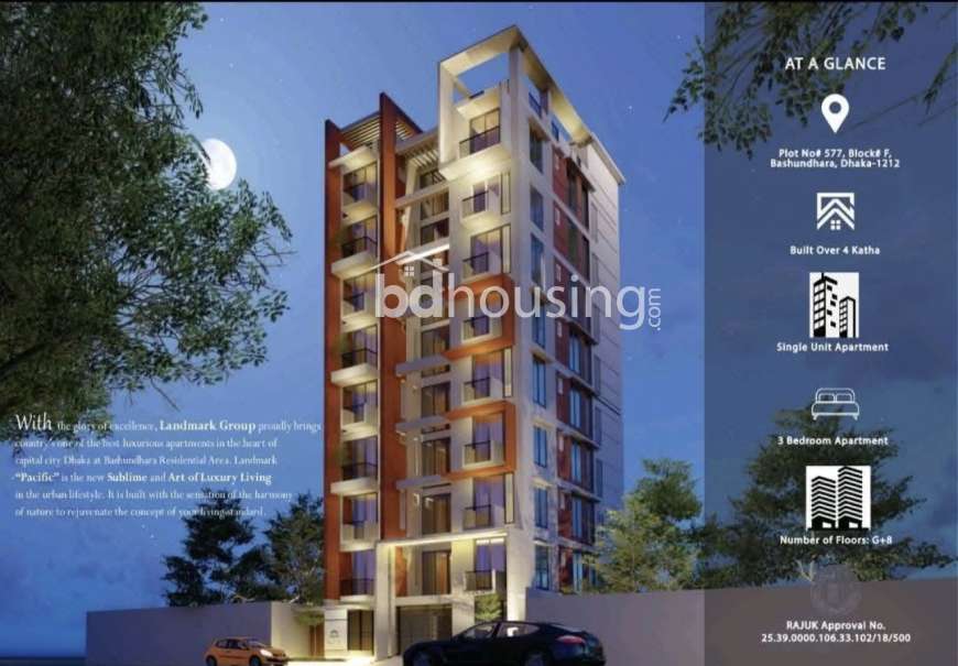 Landmark Pacific, Apartment/Flats at Bashundhara R/A