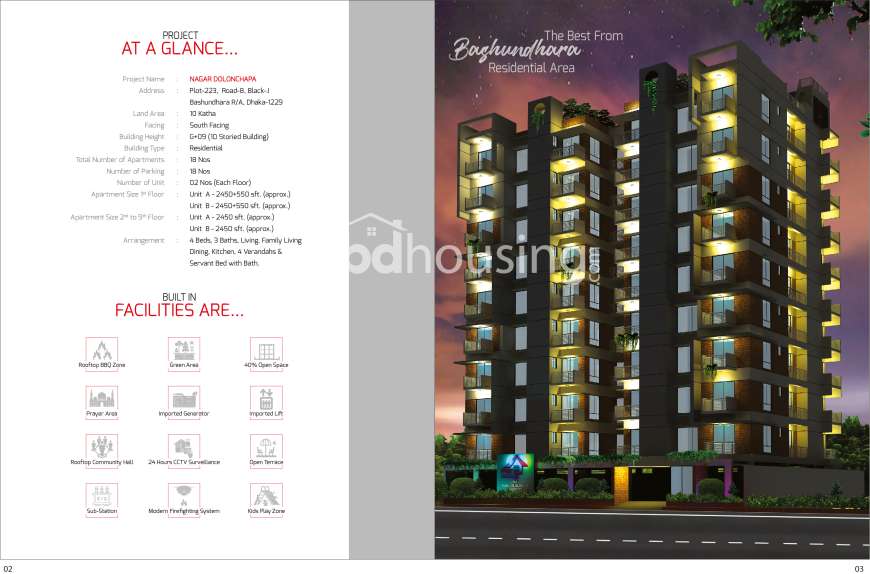 NAGAR DOLON CHAPA, Apartment/Flats at Bashundhara R/A