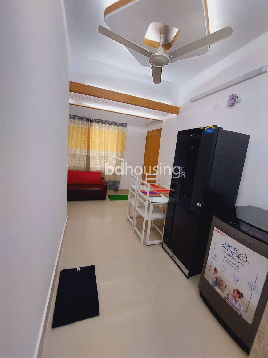 Living in Bashundhara:Premium 1 BHK Furnished Apartment for Rent, Apartment/Flats at Bashundhara R/A
