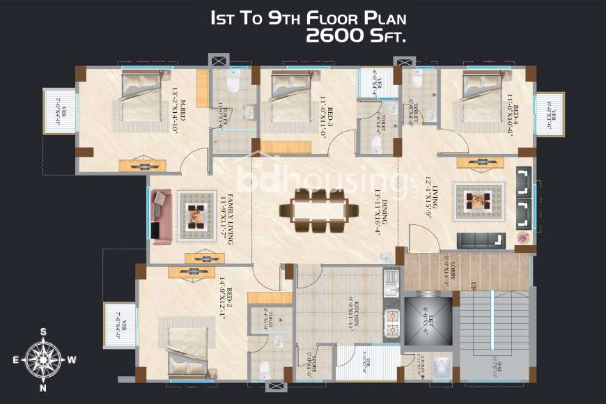 Concrete Begum, Apartment/Flats at Uttara